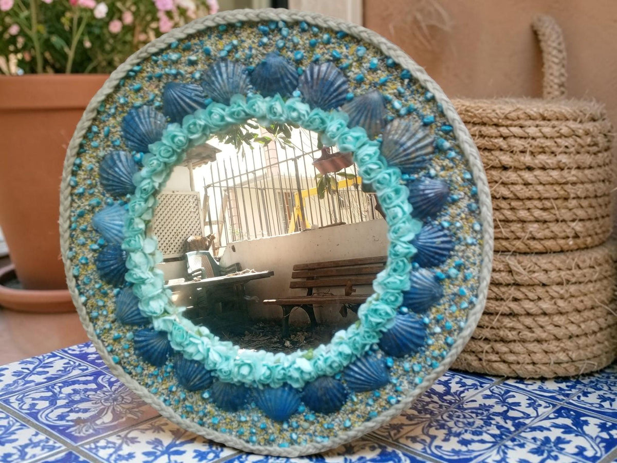 Spartina Blue Rope Porthole Mirror — view 2