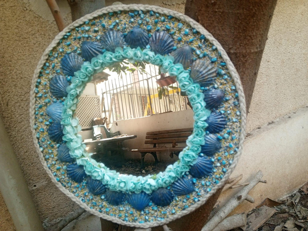 Spartina Blue Rope Porthole Mirror — view 3