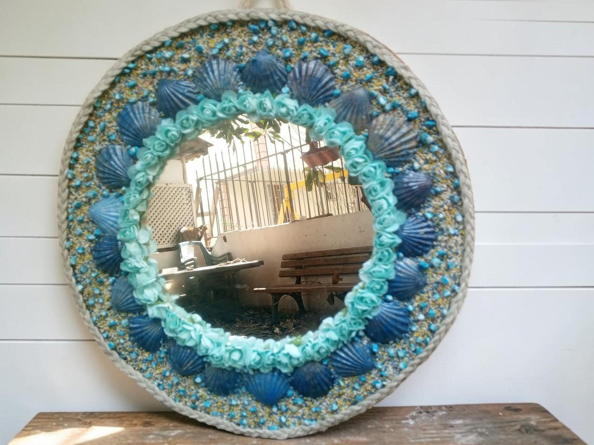 Spartina Blue Rope Porthole Mirror — view 4