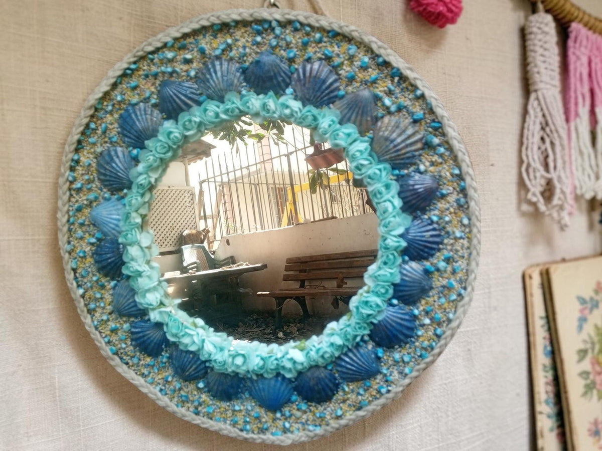 Spartina Blue Rope Porthole Mirror — Low Country Marine