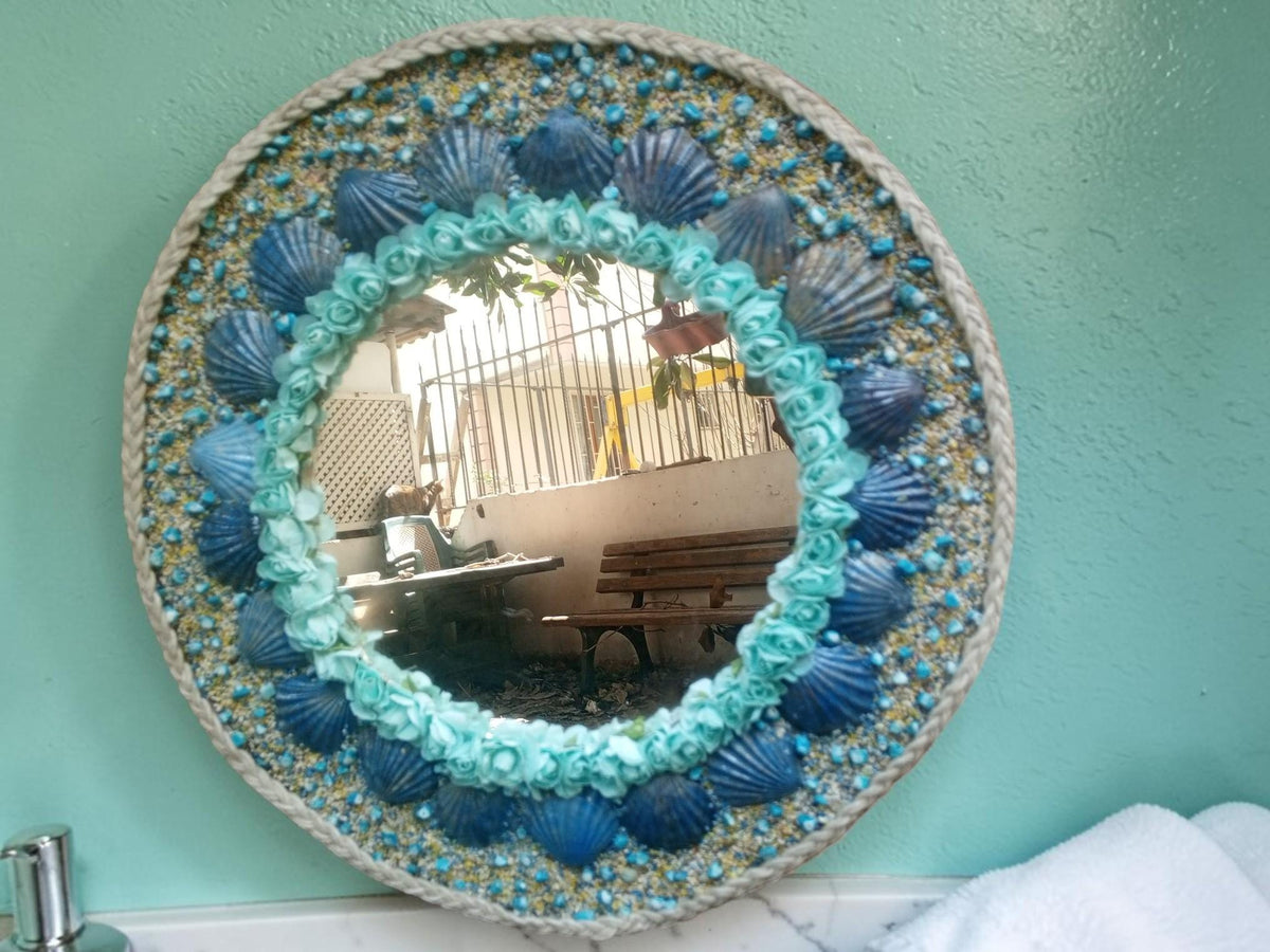 Spartina Blue Rope Porthole Mirror — view 5