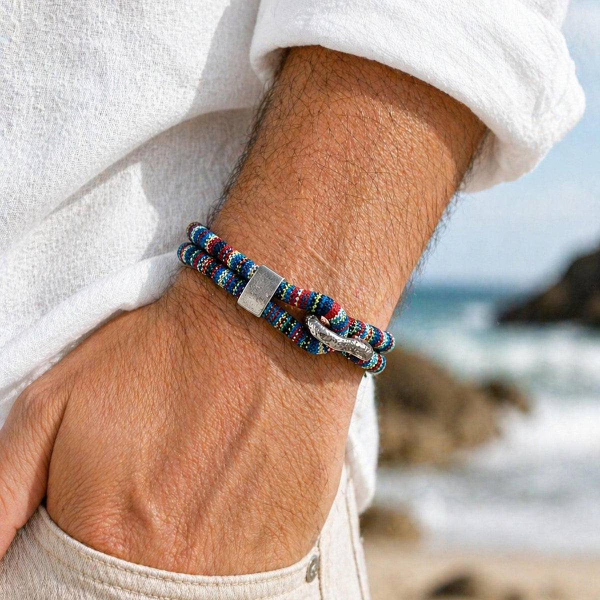 Shoal Brown Cotton Bracelet — view 3