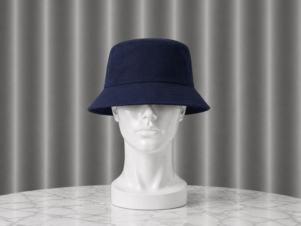 Marlin Navy Cotton Bucket Hat — Low Country Marine