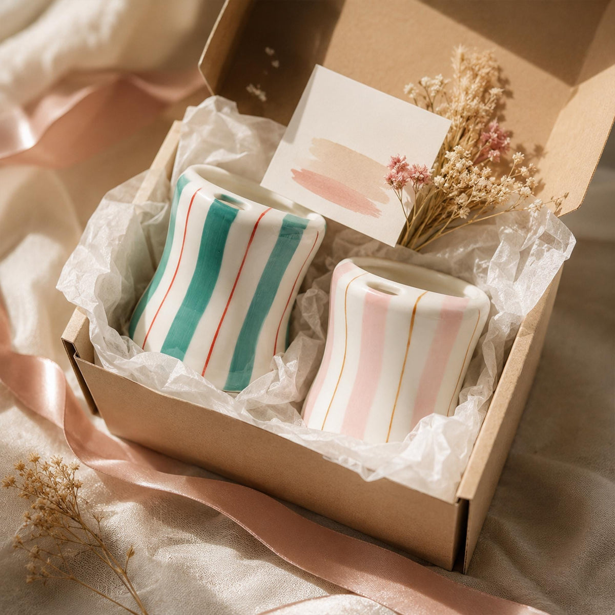 Sunrise Striped Ceramic Mug — view 2
