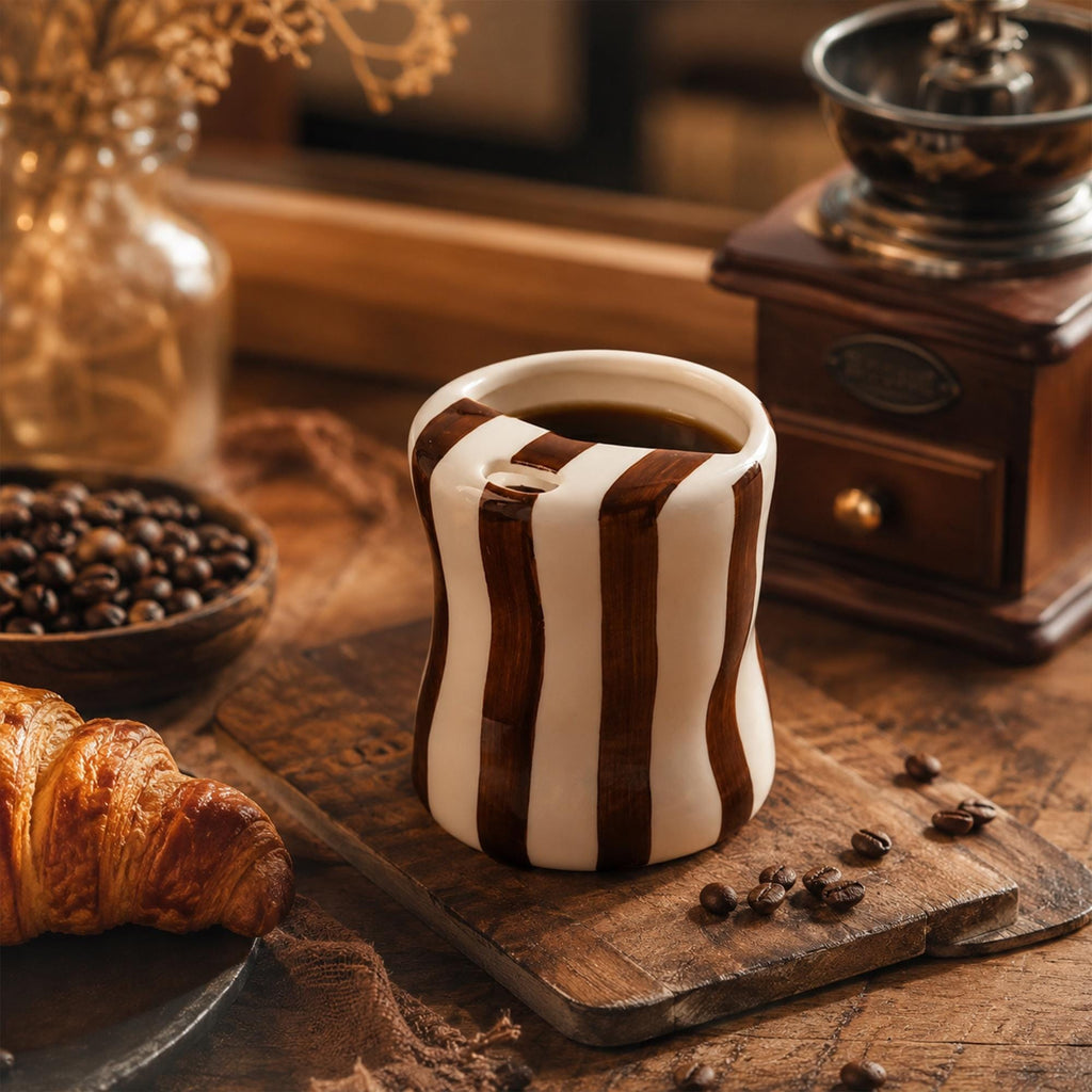 Sunrise Striped Ceramic Mug — view 5