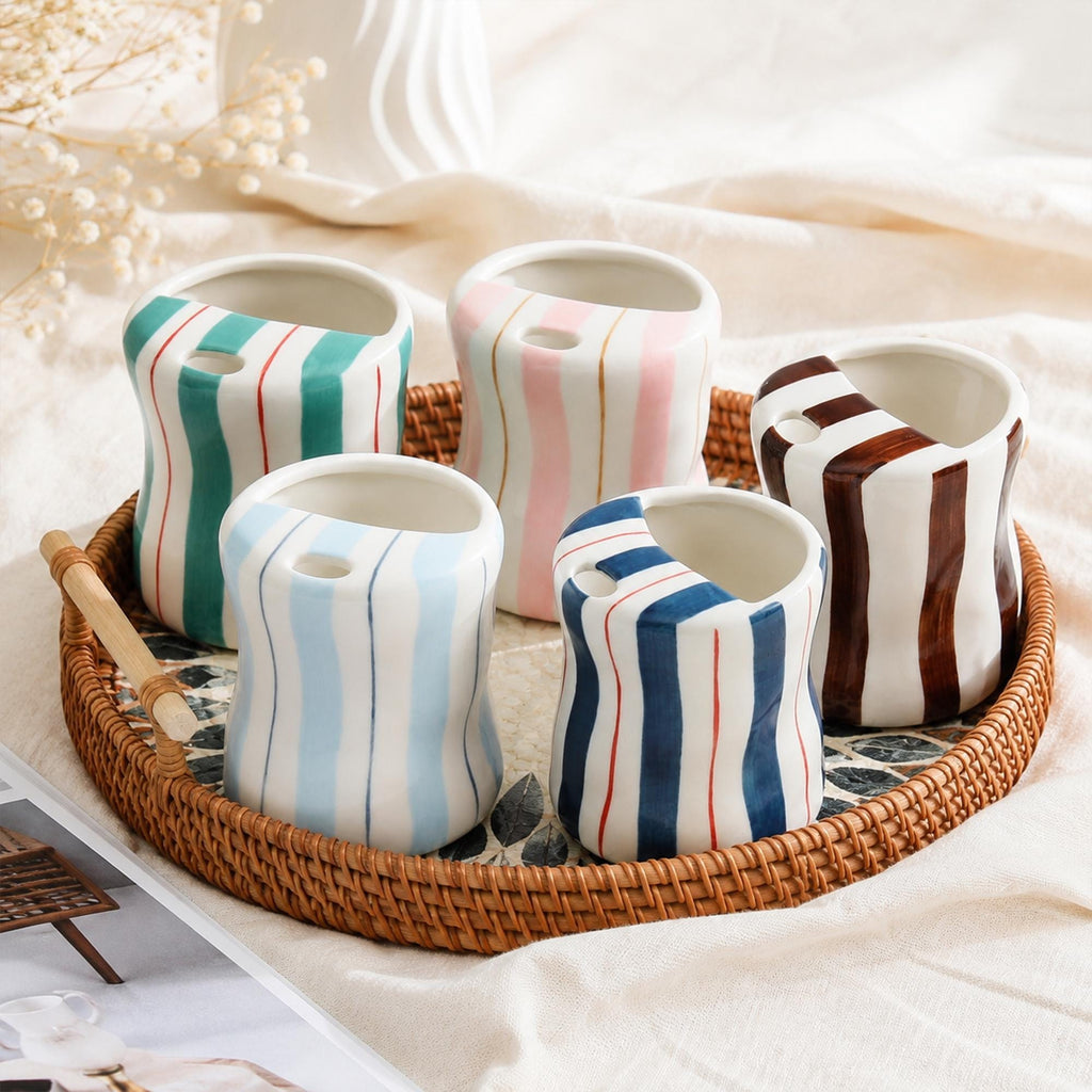 Sunrise Striped Ceramic Mug — Low Country Marine