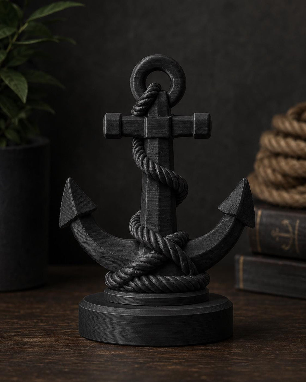 Bonito Navy Rope Anchor Decor — view 4