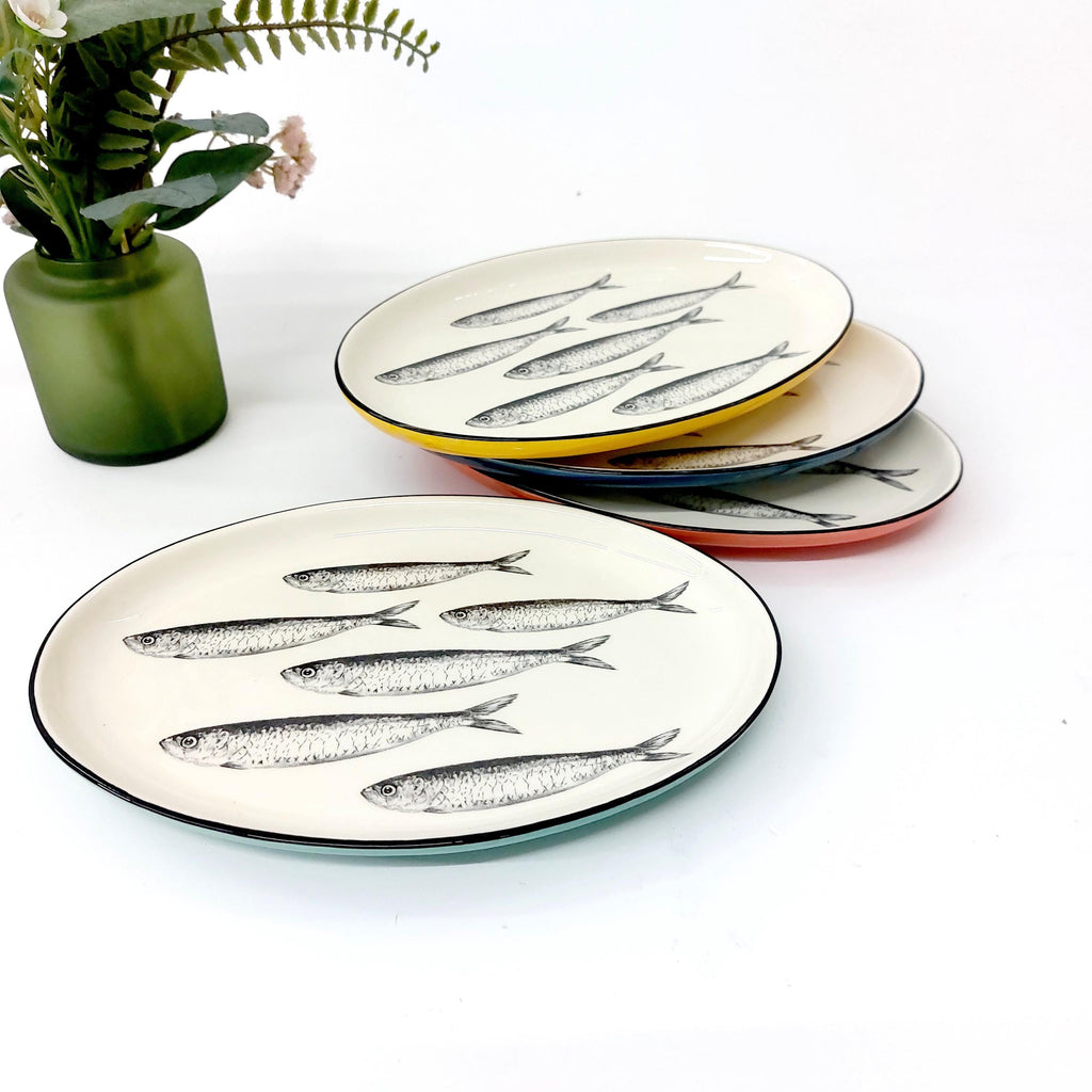 Schooner White Sardine Serving Platter — Low Country Marine