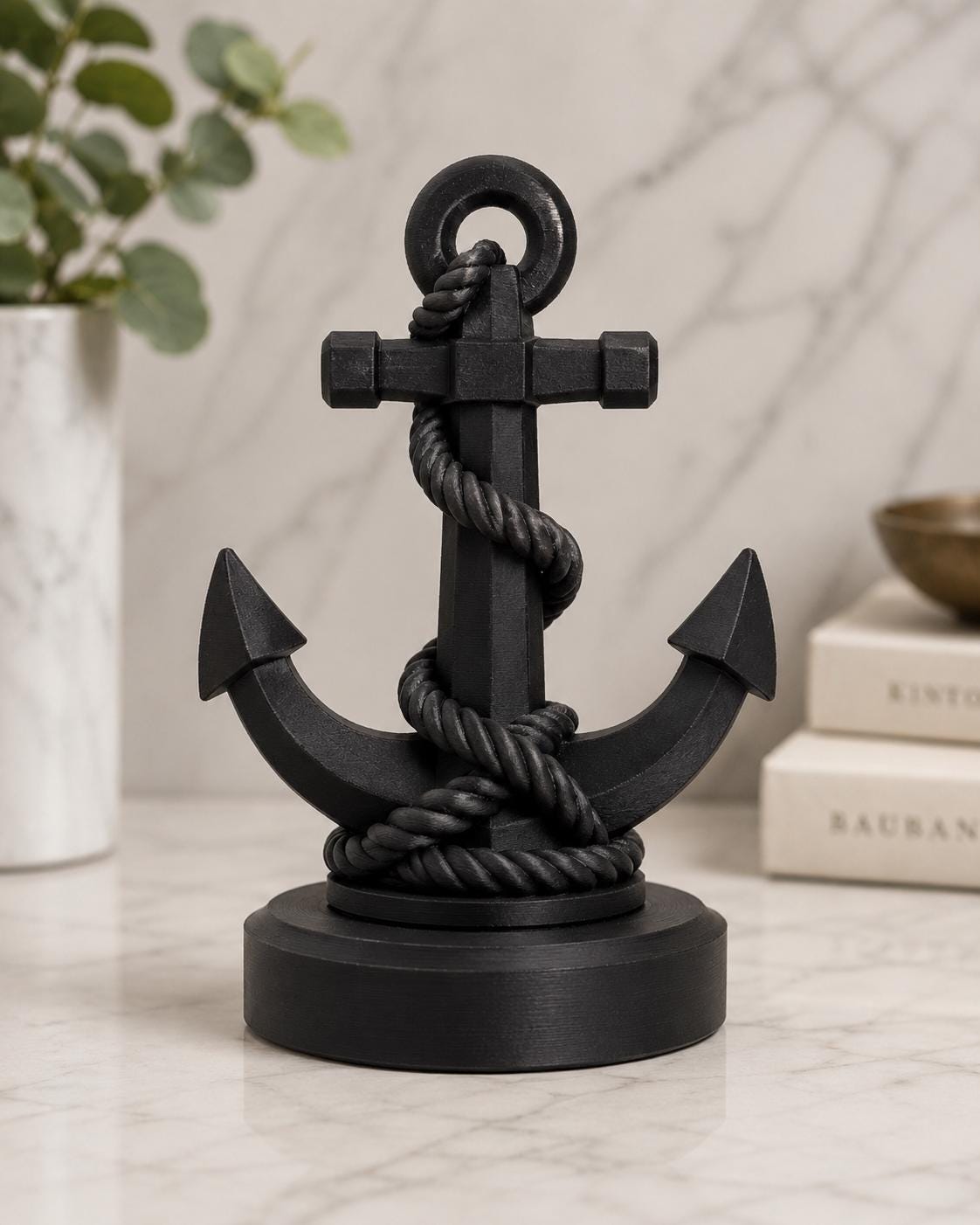 Bonito Navy Rope Anchor Decor — view 2