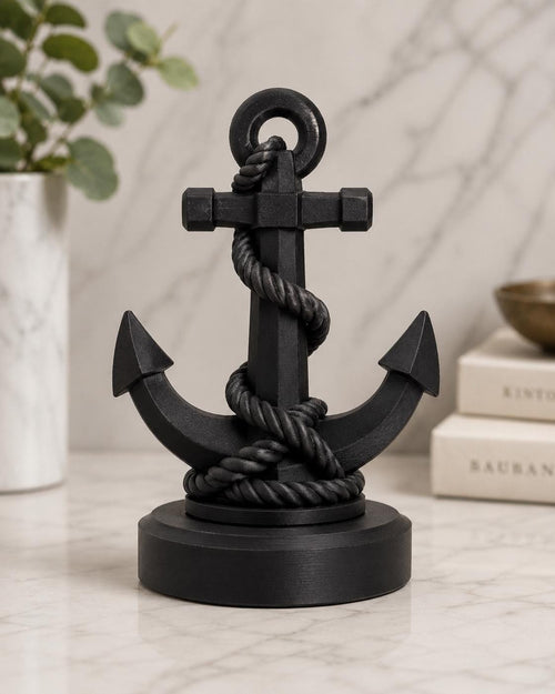 Bonito Navy Rope Anchor Decor — Low Country Marine