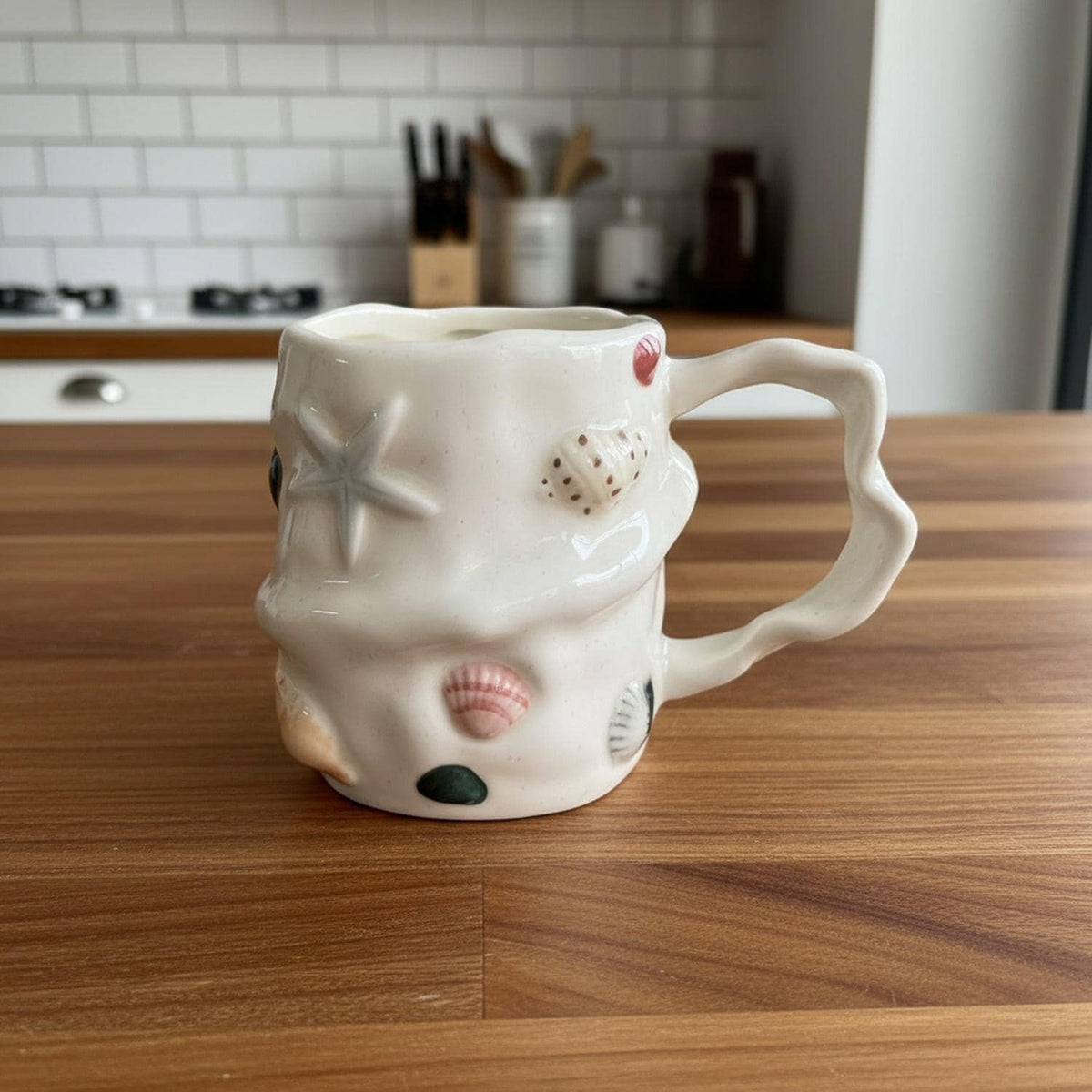 Bluffton Gray Ceramic Mug — view 3