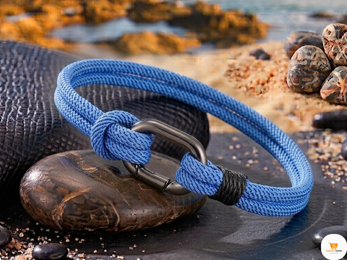 Oyster Blue Rope Bracelet — view 4