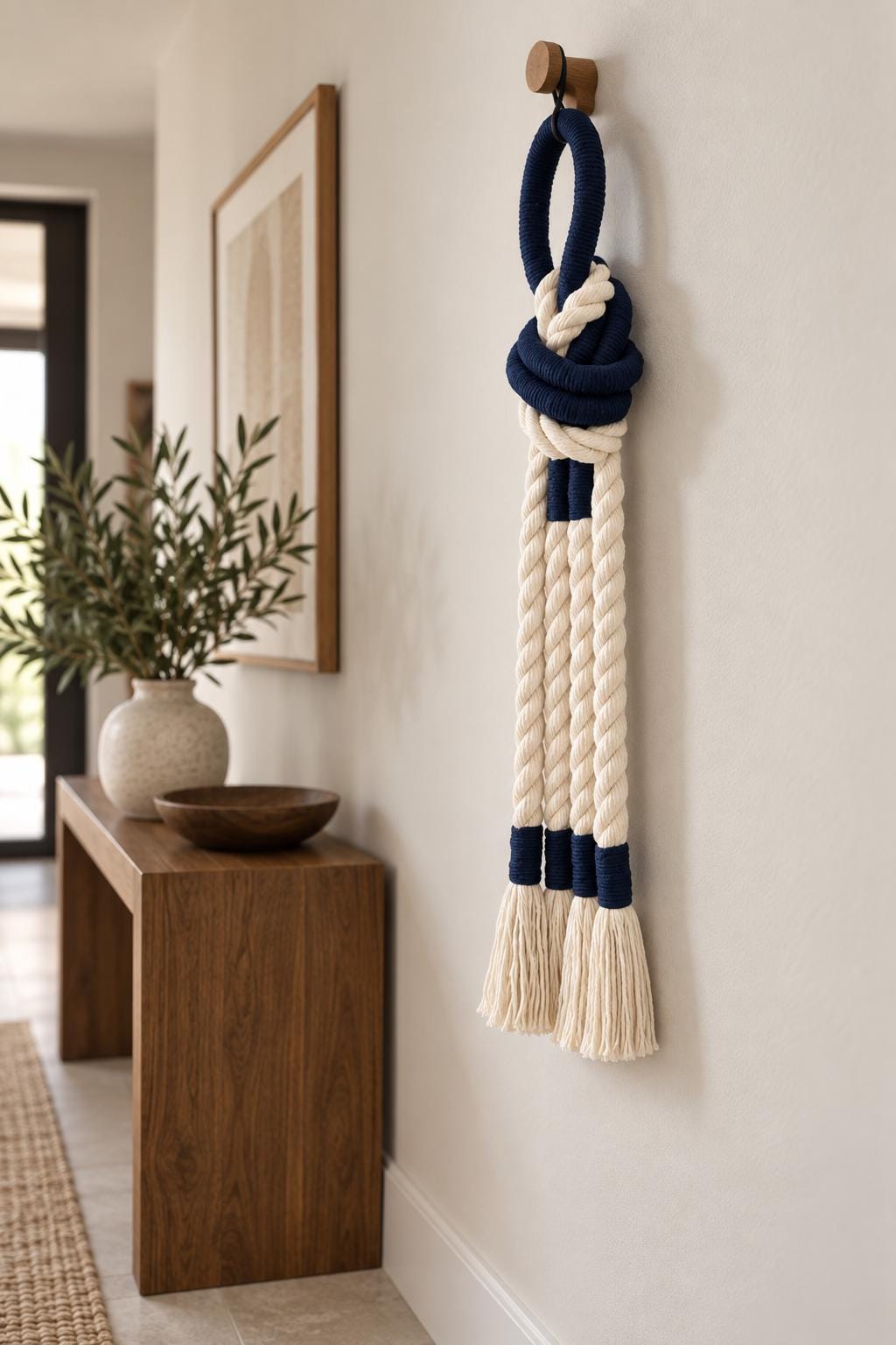 Sunset Navy Cotton Nautical Wall Decor — view 2