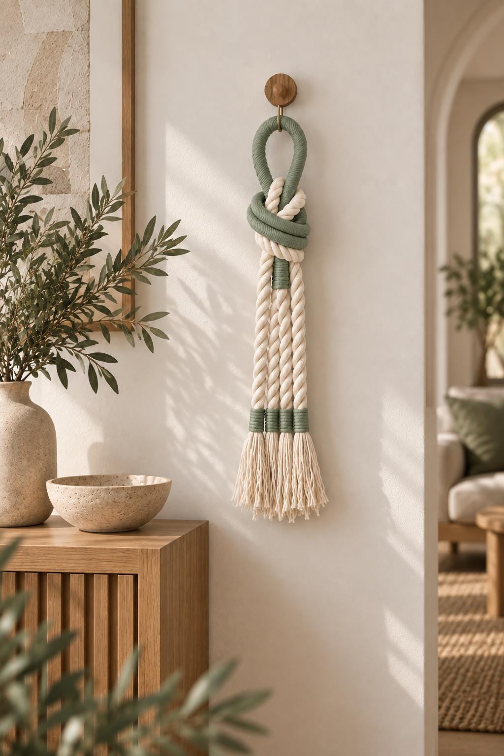 Sunset Navy Cotton Nautical Wall Decor — view 3