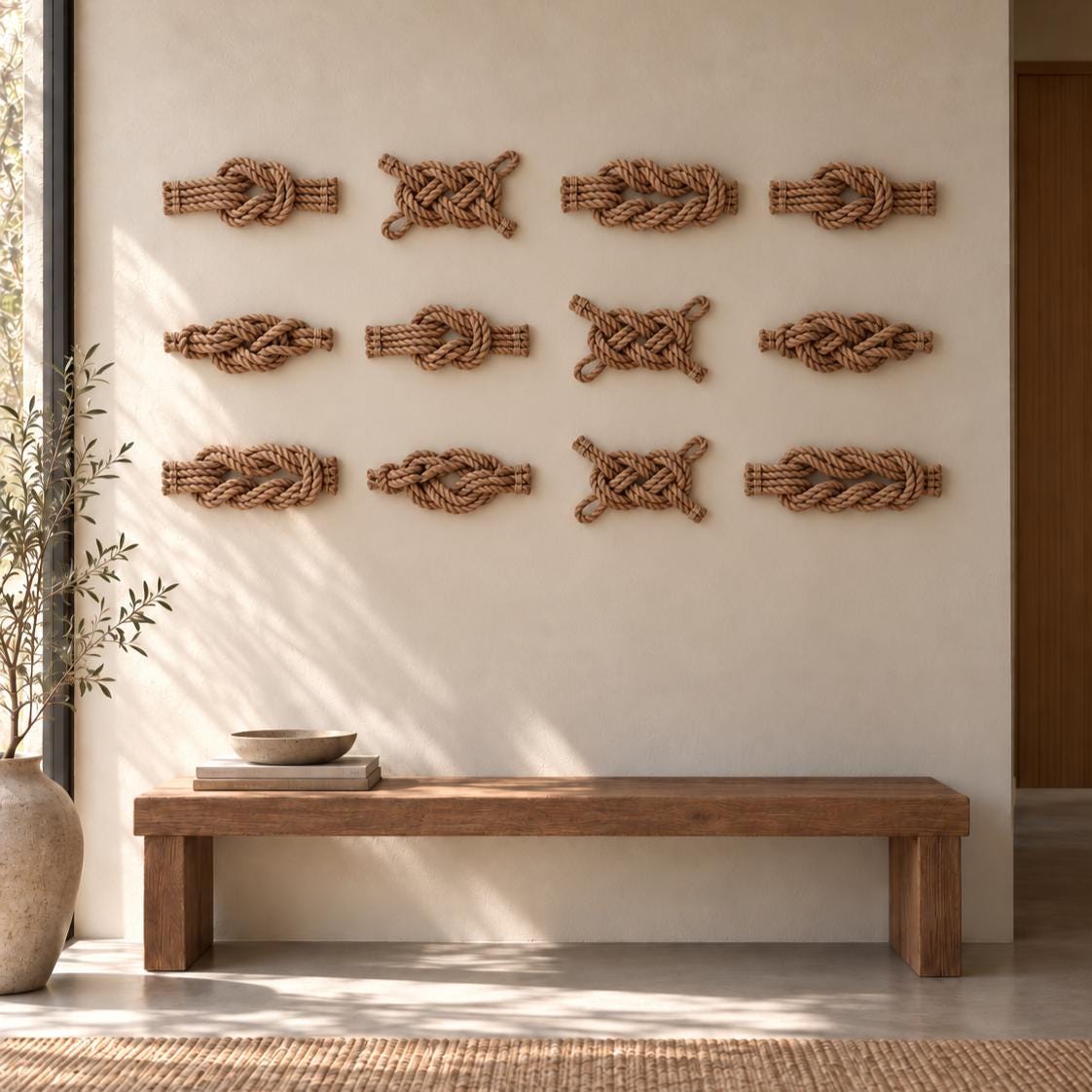 Fripp White Rope Knot Decor — view 2