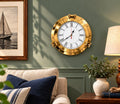 Creek Gold Brass Porthole Wall Clock — Low Country Marine